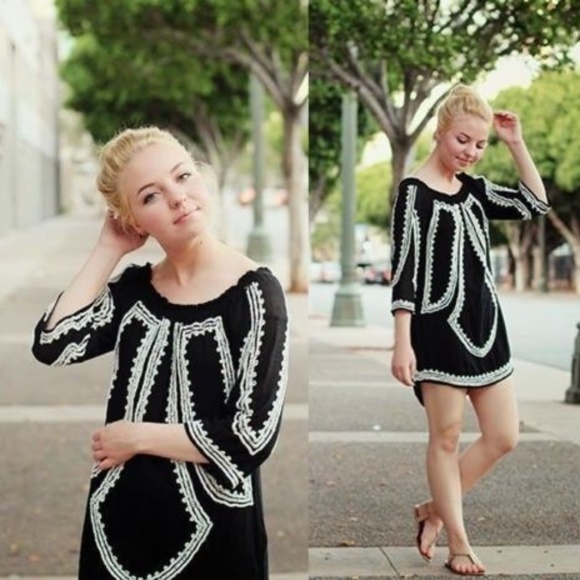 beaded tunic dress
